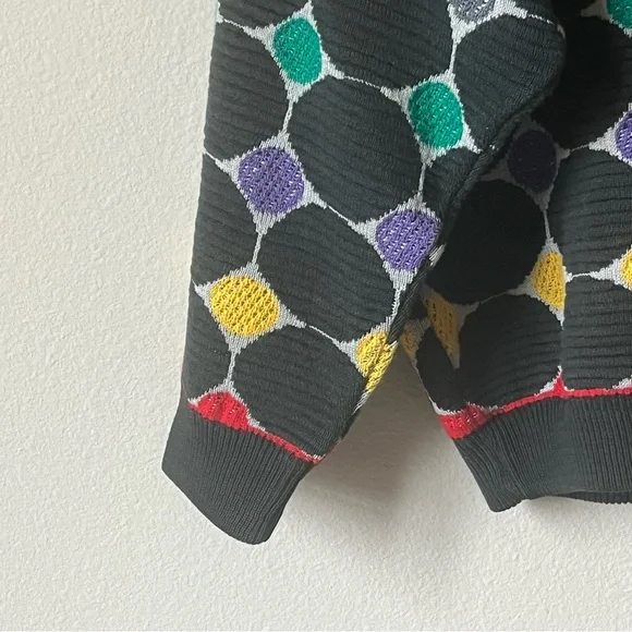 Vintage COOGI Australia Cardigan Sweater XL Multicolor Textured Knit Hip Hop 90s - Picture 5 of 8